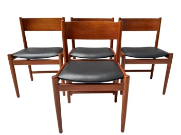 Four Mid-Century Modern Dining Room Chairs by Kurt Østervig for Sibast, 1960s